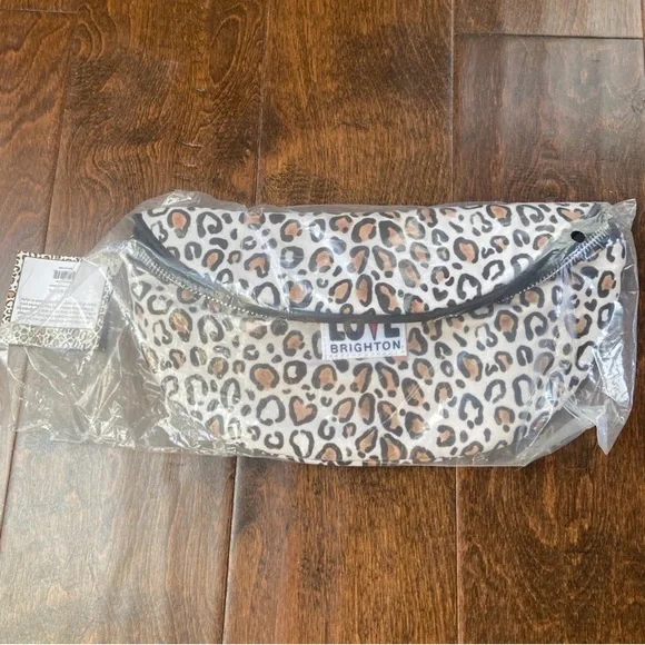 Brighton Wild Cat Love Belt Bag Leopard Cheetah Animal Print Sling Bag Crossbody - Picture 1 of 6